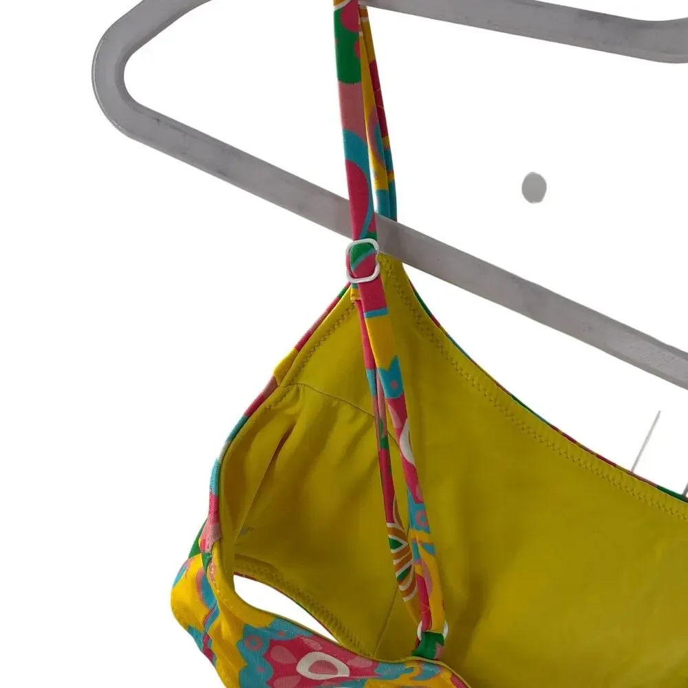 Blackbough Swim Multicolor Floral Groovy Garden Kenzie Bikini Top